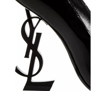 Saint Laurent Logo black parent pumps